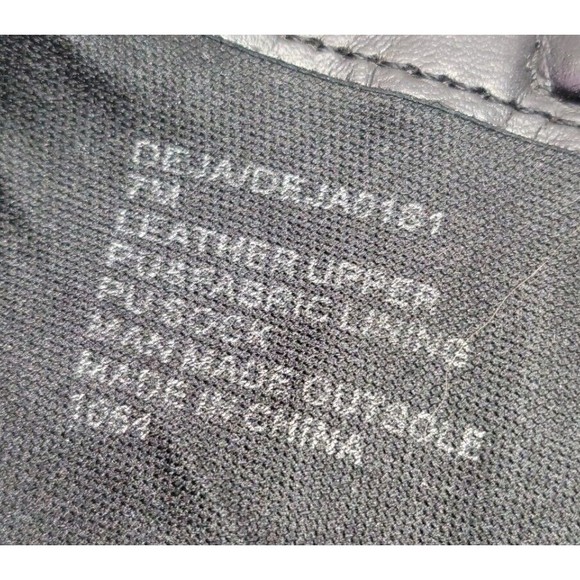 Steve Madden Black Leather Zip Ankle Boots Womens Size 7 Gothic Biker Ladies - Picture 10 of 16